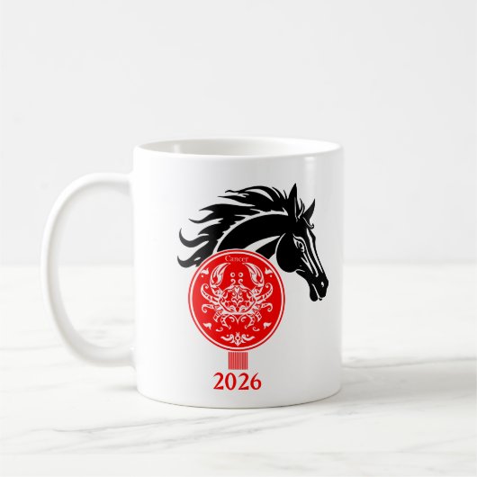 Kanker x Aangepast Jaar van het Paard 2026 Koffiemok (Links)