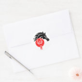 Kanker x Jaar van het Paard 2026 Ronde Sticker (Envelop)