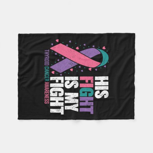 Kanker Zijn gevecht kan het bewustzijn van schildk Fleece Deken (Voorkant (Horizontaal))