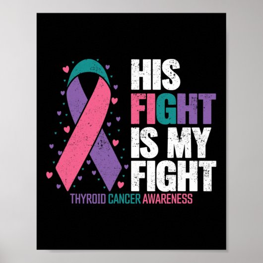 Kanker Zijn gevecht kan het bewustzijn van schildk Poster (Voorkant)