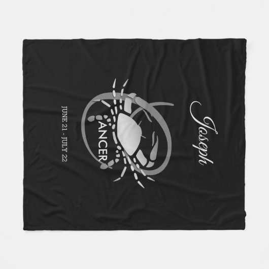 Kanker - Zodiabeteken Fleece Deken (Voorkant (Horizontaal))