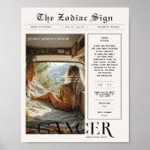 Kanker | Zodiac Astrologie Foto Krant Poster (Voorkant)