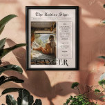 Kanker | Zodiac Astrology Fotokrant Poster<br><div class="desc">Dit verjaardagsdierenriem poster is vormgegeven om eruit te zien als een slanke krantencover met je eigen foto en informatie. Perfect voor vrienden en familie om ze een mooie dag te wensen wanneer ze een jaartje ouder worden. Met de naam van de ontvanger, en de persoonlijkheidskenmerken van verjaardagen en sterrenbeelden inbegrepen,...</div>