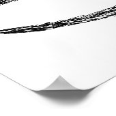 Kanker. Zodiac Astrology Sign. Black. Poster (Hoek)