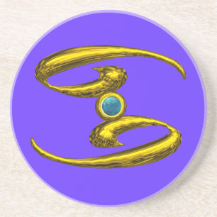 KANKER ZODIAC BIRTHDAY JEWEL Blue Opale Zandsteen Onderzetter