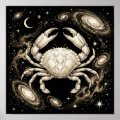 Kanker Zodiac Celestiale Astrologie Poster (Voorkant)