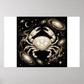 Kanker Zodiac Celestiale Astrologie Poster (Voorkant)
