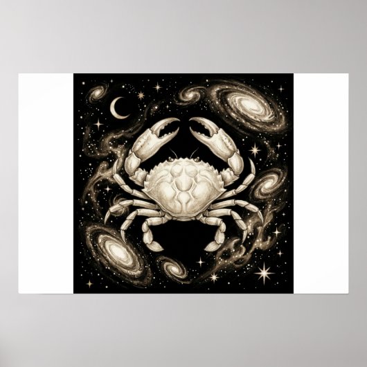 Kanker Zodiac Celestiale Astrologie Poster (Voorkant)