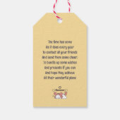 Kanker Zodiac Charm - Schattig Krab-Capped Bunny Cadeaulabel (Achterkant)