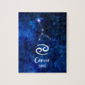 Kanker Zodiac Constellation Blue Galaxy Monogram Legpuzzel (Verticaal)