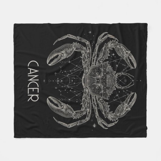 Kanker Zodiac Constellation Fleece Deken (Voorkant (Horizontaal))