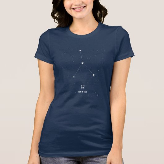 Kanker Zodiac Constellation Stars T-shirt (Voorkant)