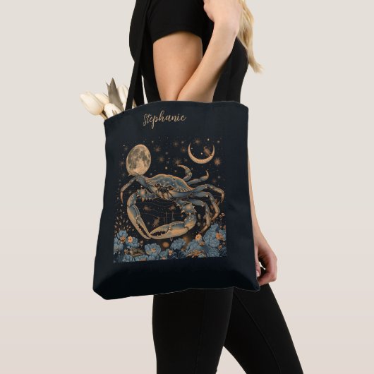 Kanker Zodiac Crab Horoscoop Teken Canvas tas (Dichtbij)