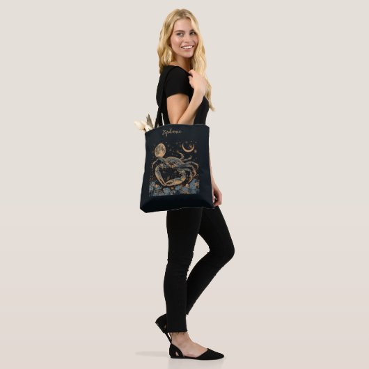 Kanker Zodiac Crab Horoscoop Teken Canvas tas (Op model)