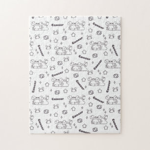 Kanker Zodiac fluistert - Monochroom magisch patro Legpuzzel
