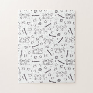 Kanker Zodiac fluistert - Monochroom magisch patro Legpuzzel