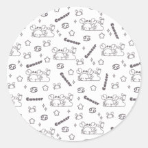 Kanker Zodiac fluistert - Monochroom magisch patro