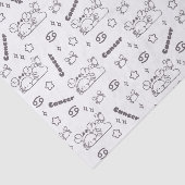 Kanker Zodiac fluistert - Monochroom magisch patro Tissuepapier (Detail)