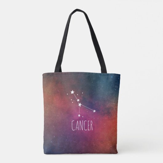 Kanker Zodiac Galaxy Tote Bag (Achterkant)