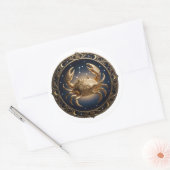 Kanker Zodiac Krab Ronde Sticker (Envelop)