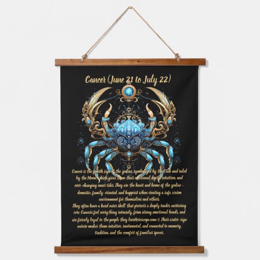 Kanker Zodiac Kunst Hangend Wandkleed (Voorkant)
