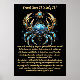Kanker Zodiac Kunst Poster