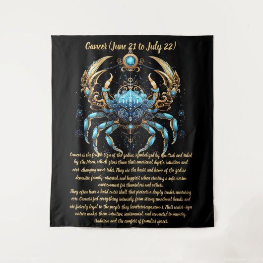 Kanker Zodiac Kunst Wandkleed (Voorkant)