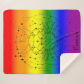 Kanker Zodiac LGBTQ Pride Rainbow Astrologie Ontwe Sherpa Deken (Voorkant (horizontaal))