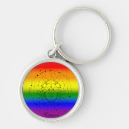 Kanker Zodiac LGBTQ Pride Rainbow Astrologie Ontwe Sleutelhanger