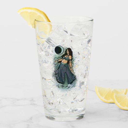Kanker Zodiac MoonChild Goddess buikdanseres Glas (Voorkant ijs)
