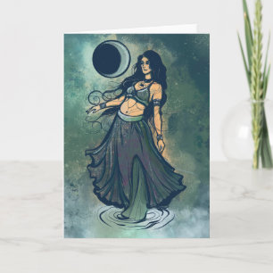 Kanker Zodiac MoonChild Goddess buikdanseres Kaart