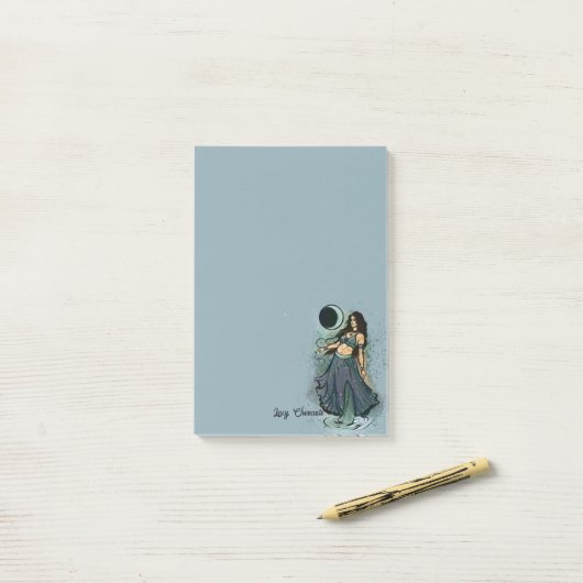 Kanker Zodiac MoonChild Goddess buikdanseres Post-it® Notes (Op bureau)