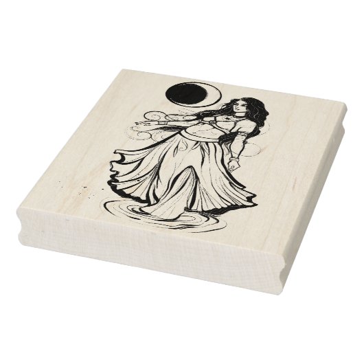 Kanker Zodiac MoonChild Goddess buikdanseres Rubberstempel (Stempel)