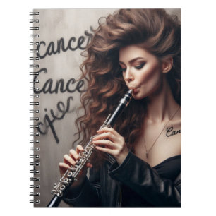 Kanker Zodiac Muzikant Klarinet Notitieboek