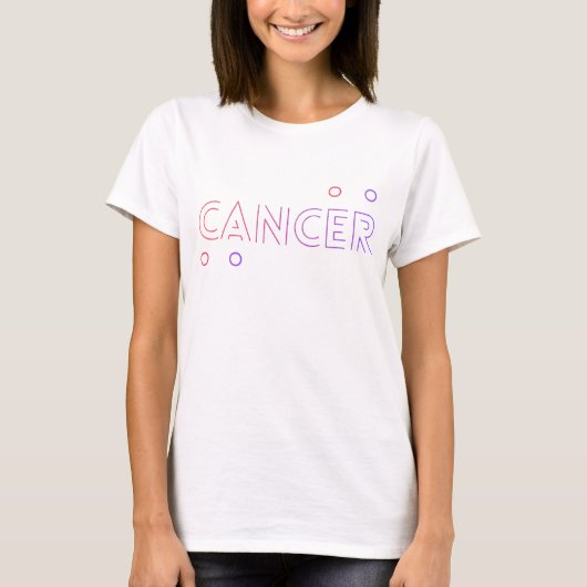 Kanker Zodiac Naam T-shirt (Voorkant)