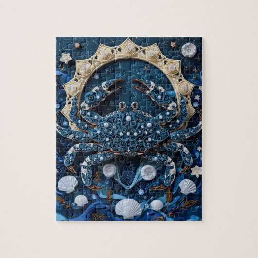 Kanker Zodiac Papier Quilling Legpuzzel (Verticaal)