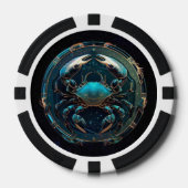 Kanker Zodiac Poker Chips – Krab Horoscoop (Voorkant)