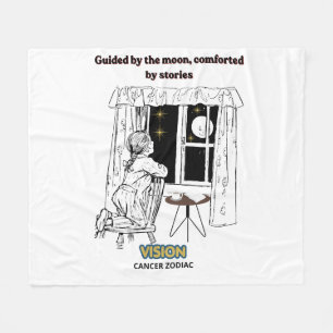 Kanker Zodiac Poster Geleide Door De Maan Fleece Deken