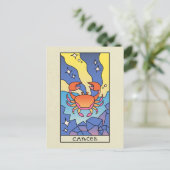 Kanker Zodiac Sign Abstract Art  Briefkaart (Staand voorkant)