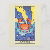 Kanker Zodiac Sign Abstract Art  Briefkaart (Voorkant)