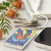 Kanker Zodiac Sign Abstract Art  Sleutelhanger (Voorkant Rechts)