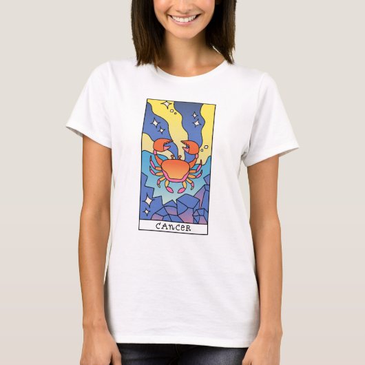 Kanker Zodiac Sign Abstract Art  T-shirt (Voorkant)