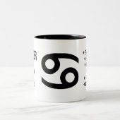 Kanker Zodiac Sign ("de dappere krab") Tweekleurige Koffiemok (Center)