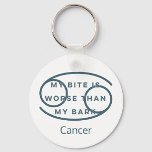 Kanker Zodiac Sign Fun Quote Blue Text Birthday Sleutelhanger