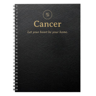 Kanker Zodiac Spiraal Notebook - Nep Leer Uiterlij Notitieboek