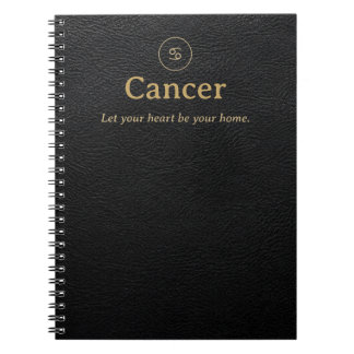 Kanker Zodiac Spiraal Notebook - Nep Leer Uiterlij Notitieboek
