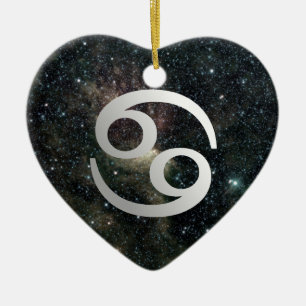 Kanker Zodiac Star Sign Universe Heart Birthday Keramisch Ornament