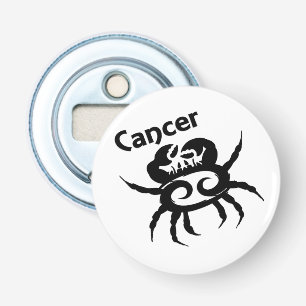 Kanker Zodiac Symbool en Persoonlijk Teken Button Flesopener