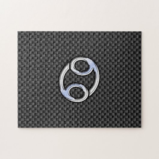 Kanker Zodiac Symbool Koolstofvezelprint Legpuzzel (Horizontaal)