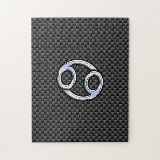 Kanker Zodiac Symbool Koolstofvezelprint Legpuzzel (Verticaal)